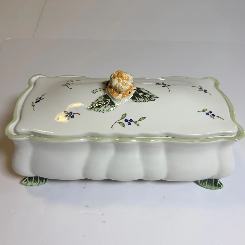 Princess House Vintage Garden Ceramic Floral Centerpiece Serveware (See Detail)